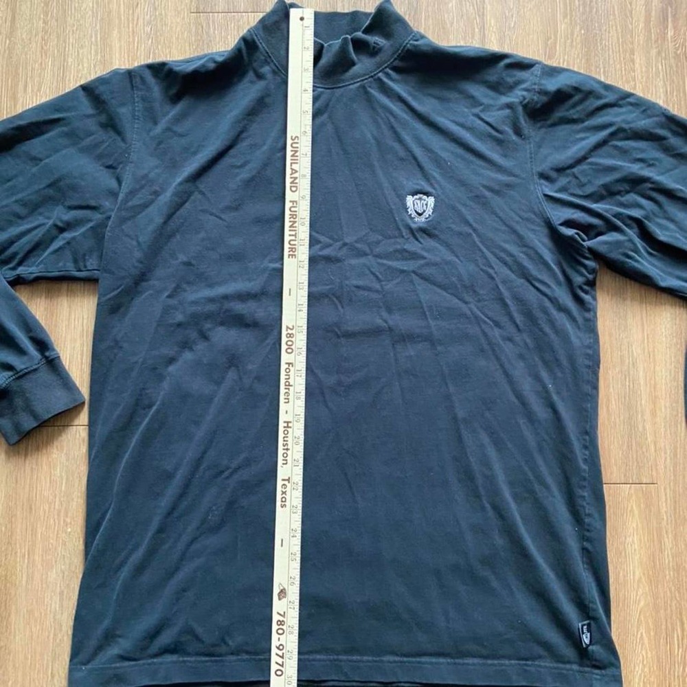 Vintage Black Adidas Turtleneck Sweatshirt Size L